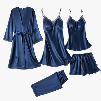 Blødt pyjamassæt i silke-look 12