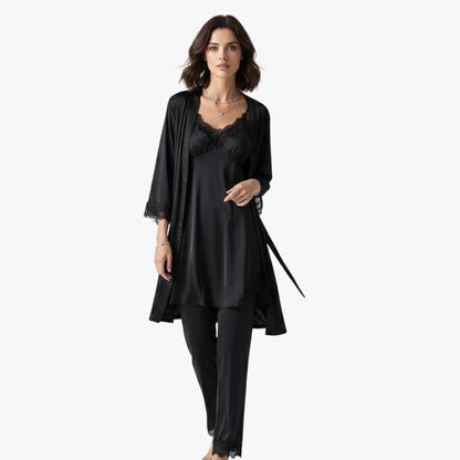 Blødt pyjamassæt i silke-look 2