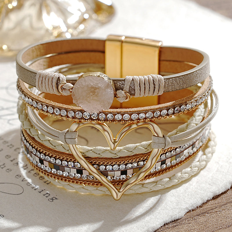 Boho Armbånd med Hjerte Design 0