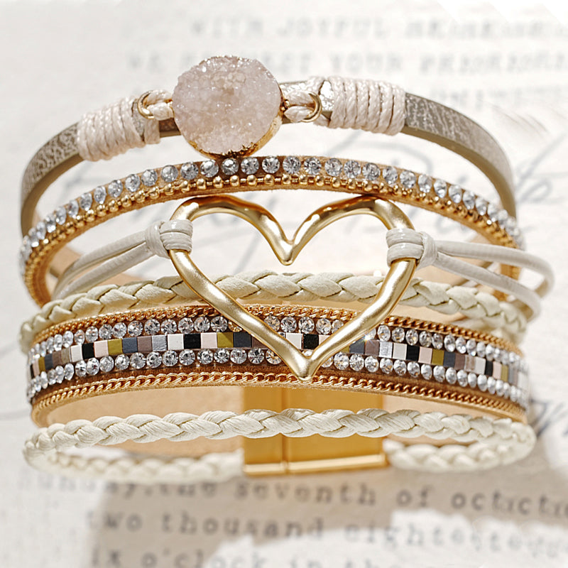 Boho Armbånd med Hjerte Design 1