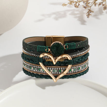 Boho Armbånd med Hjerte Design 10