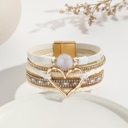 Boho Armbånd med Hjerte Design 11