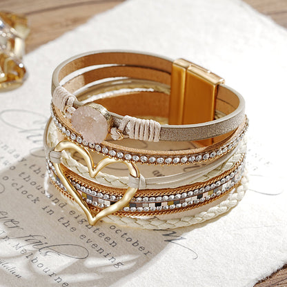 Boho Armbånd med Hjerte Design 3