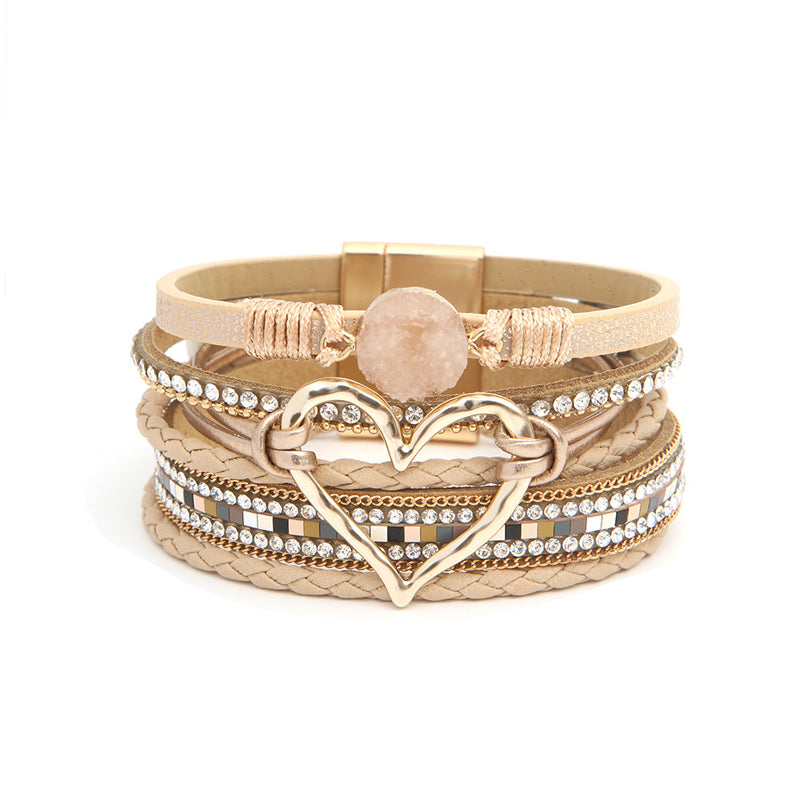 Boho Armbånd med Hjerte Design 7