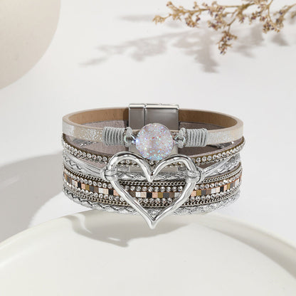 Boho Armbånd med Hjerte Design 9