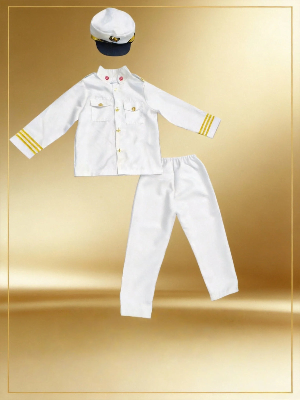 Børne Kaptajn Uniform Sæt Klassisk Cosplay Kostume 2