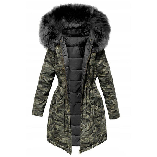 Camo vinterjakke til kvinder