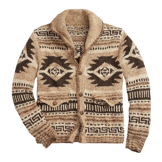 Cardigan Til Mænd Med Aztec Mønster - Komfortabel Stil Til Herre 0