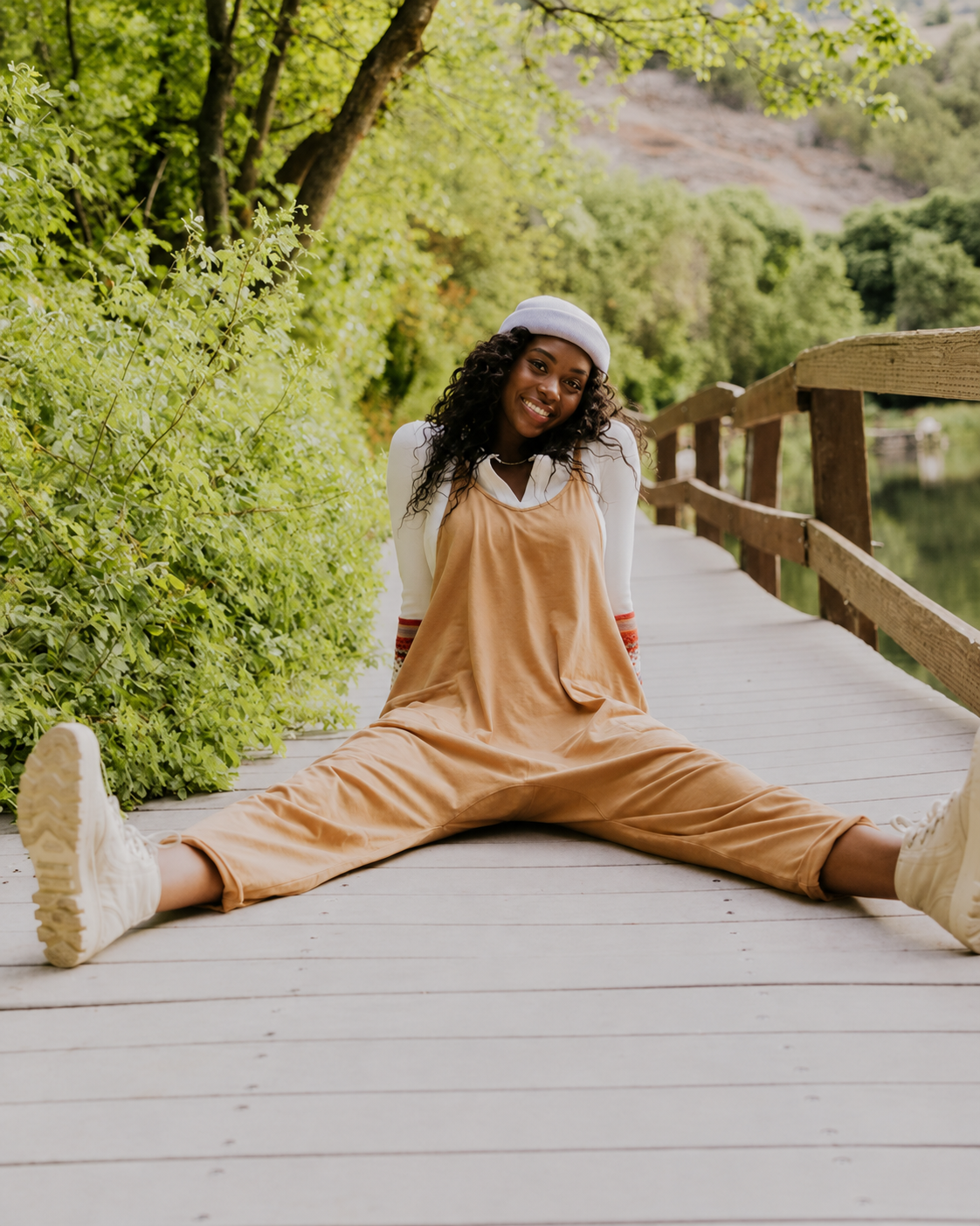 Kvinders Jumpsuit Løs Casual Blødt Strækbart Stof