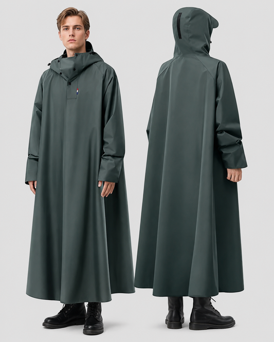 Unisex Regnfrakke Lang Oxford Vandtæt Poncho