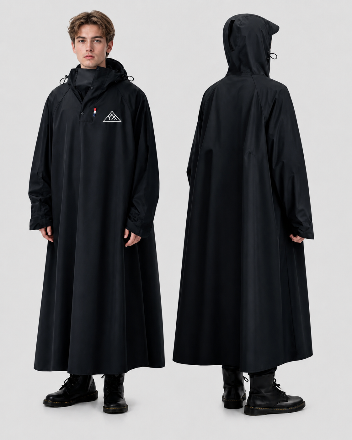 Unisex Regnfrakke Lang Oxford Vandtæt Poncho