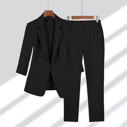 Variant image for Dame Blazer Sæt Elegant Design Skræddersyet Polyester Viskose-9