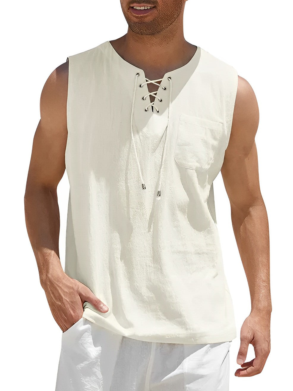 Variant image for Mænds Tanktop Åndbar Komfortabel Normal Pasform-37