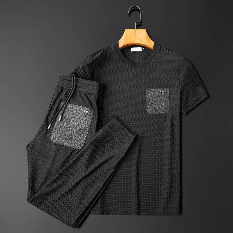 Mænds To-delt Fritidssæt T-shirt og Bukser 5