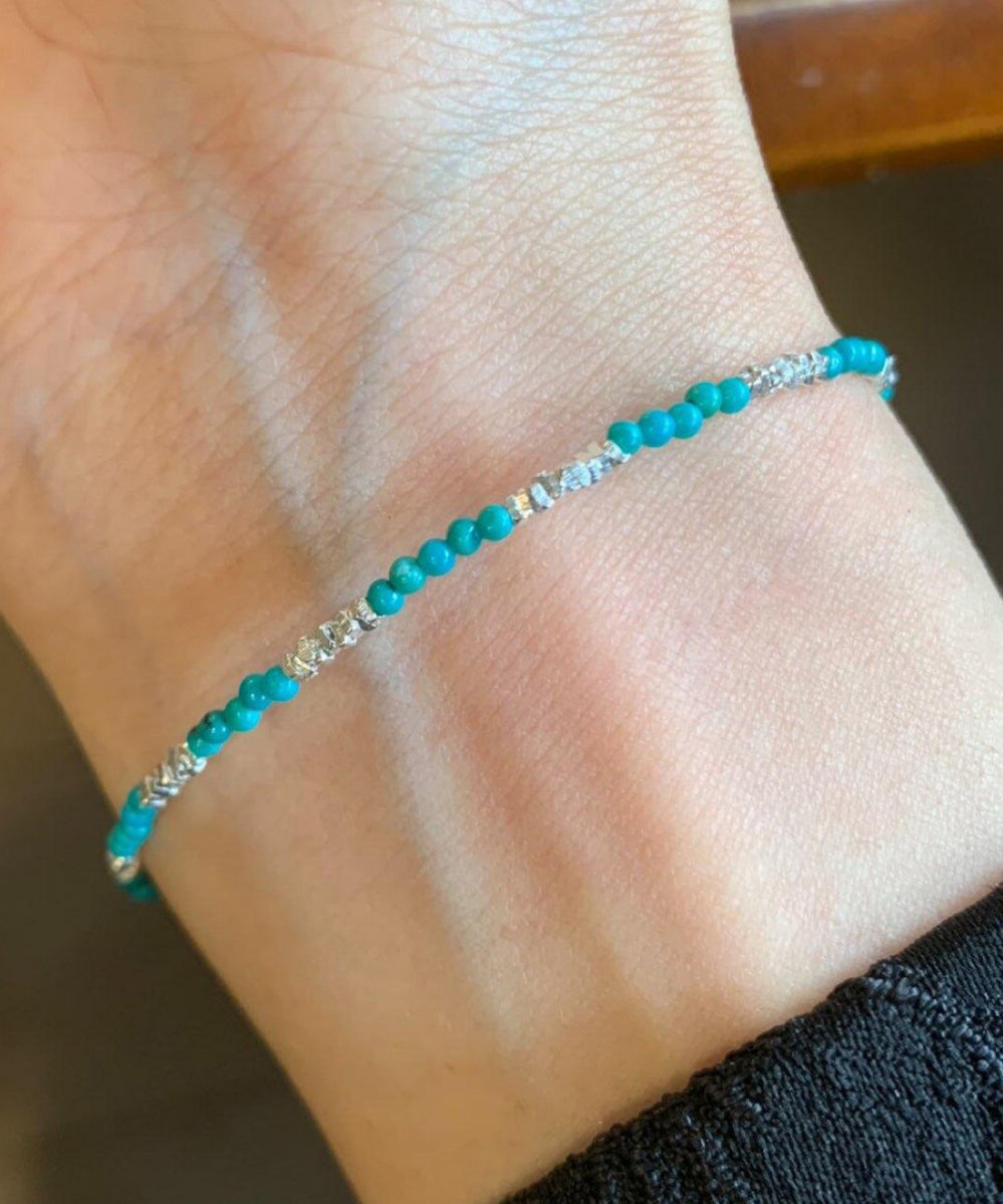 Dame Armbånd med Turkis og Charme Design 2