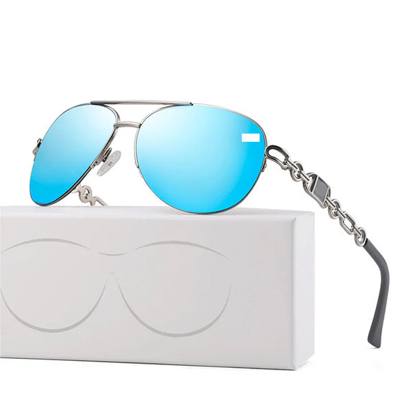 Dame Aviator Solbriller med Kædedetalje 0