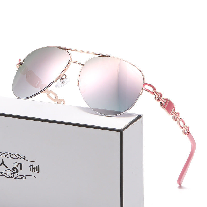 Dame Aviator Solbriller med Kædedetalje 12
