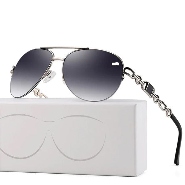 Dame Aviator Solbriller med Kædedetalje 9