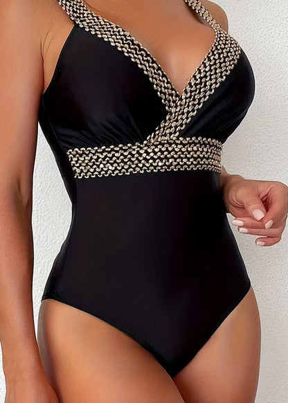 Dame Badetøj Bodysuit Boho Stil med Patchwork Design 2