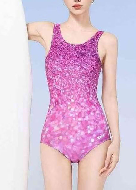 Dame Badetøj Bodysuit Med Rose Print Åben Ryg 2