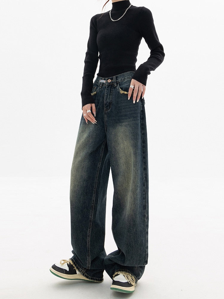 Dame Baggy Jeans Vintage Stil 1