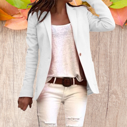Dame Blazer Jakke Tætsiddende Stil 5