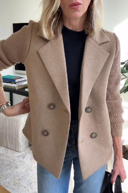 Dame Blazer Strikket Business Stil Moderne Design 1