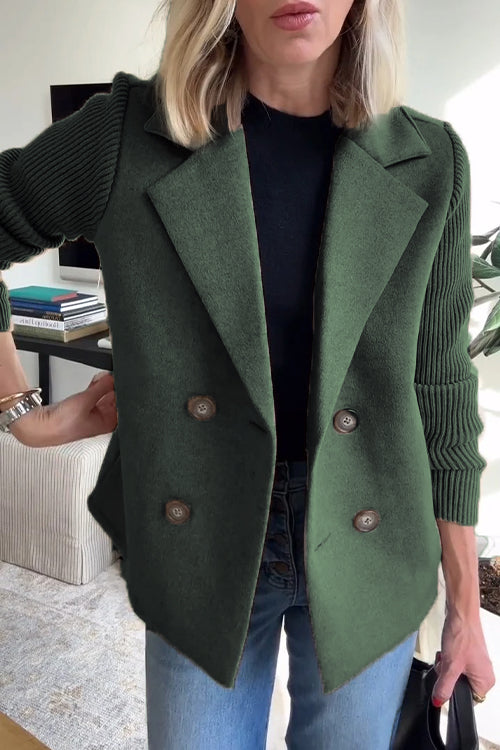 Dame Blazer Strikket Business Stil Moderne Design 10