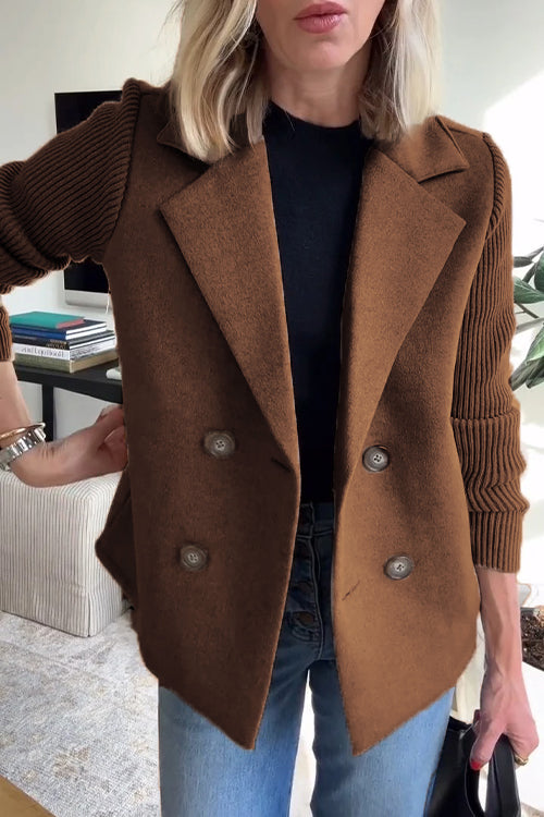 Dame Blazer Strikket Business Stil Moderne Design 3