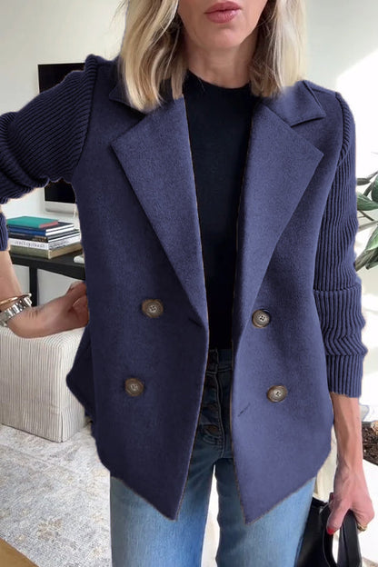 Dame Blazer Strikket Business Stil Moderne Design 9