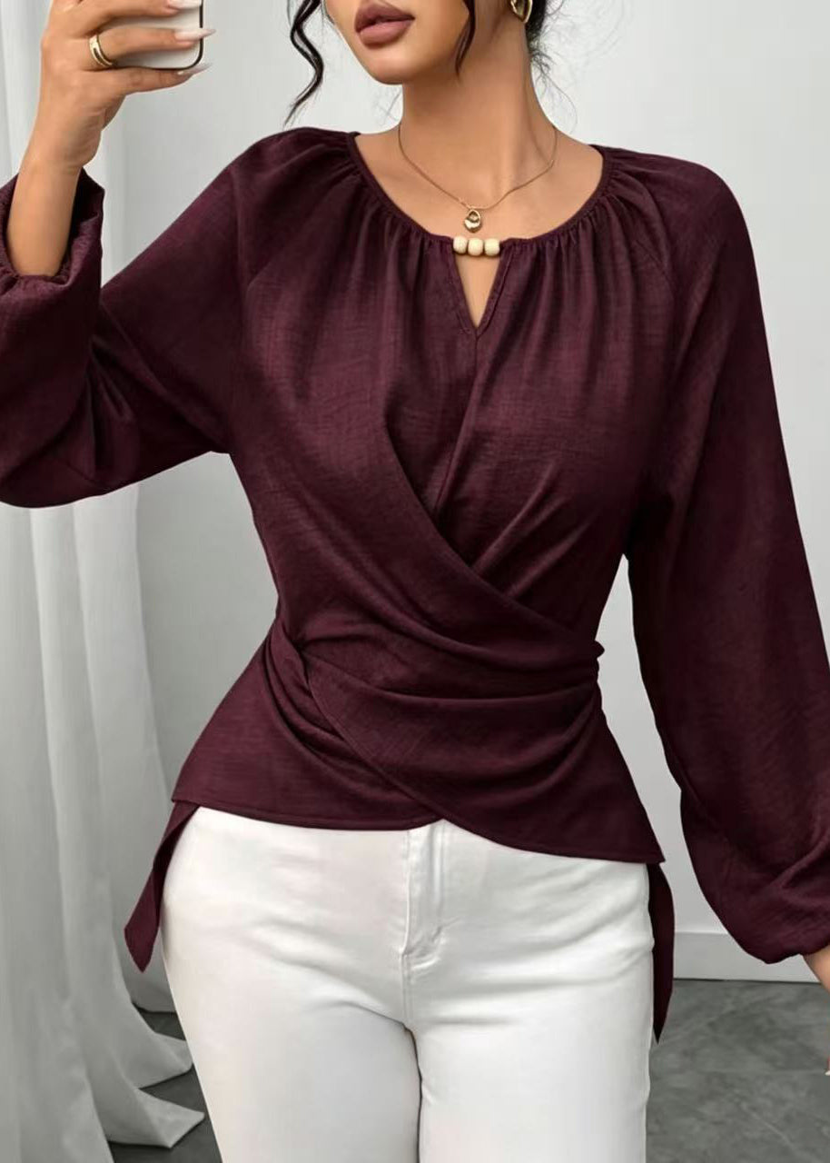 Dame Bluse Asymmetrisk Design 1