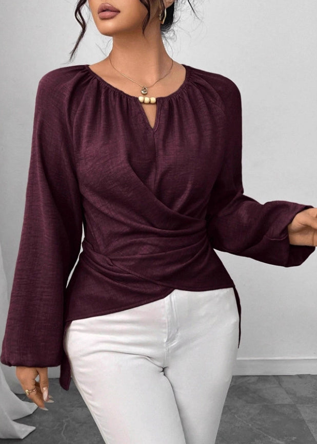 Dame Bluse Asymmetrisk Design 2