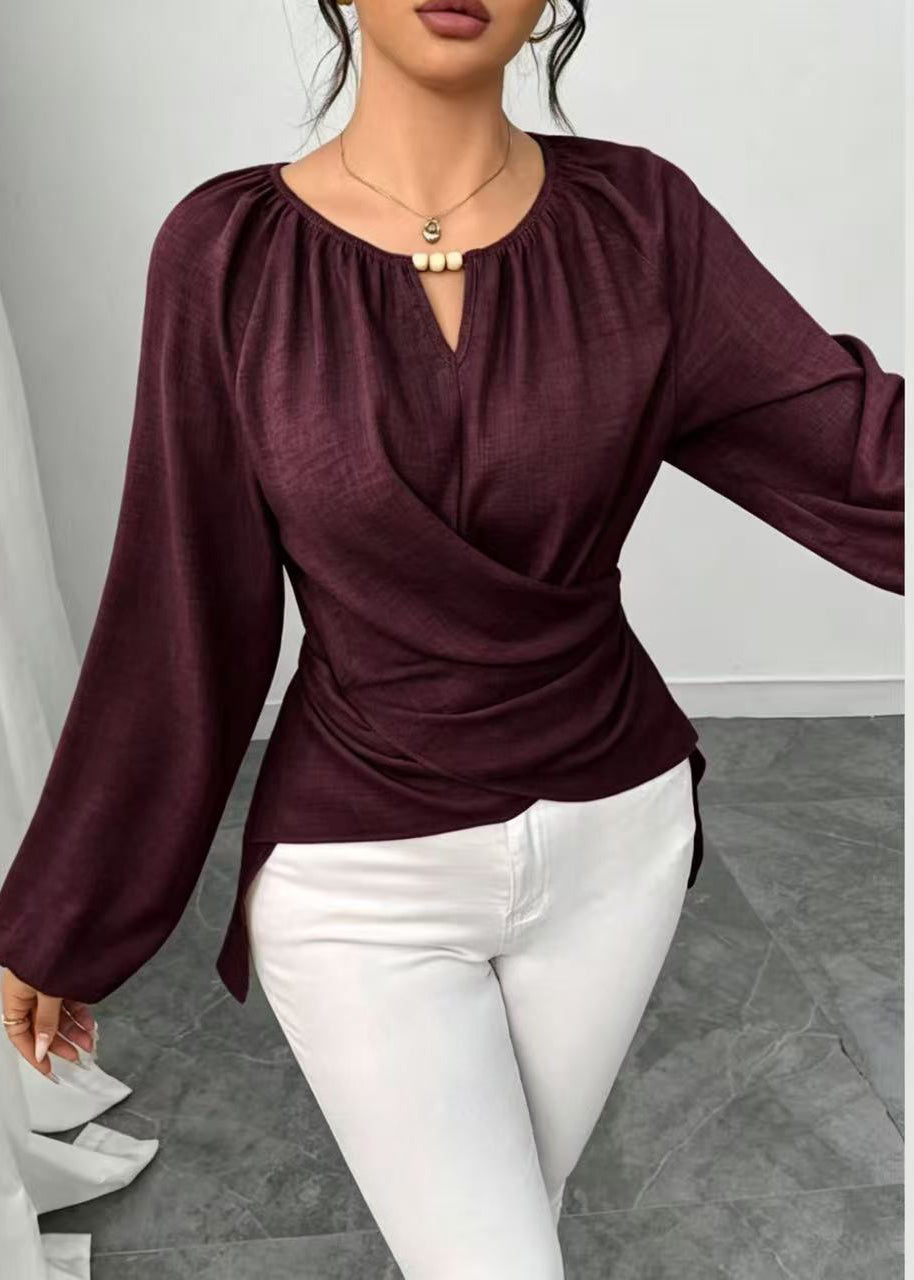 Dame Bluse Asymmetrisk Design 3