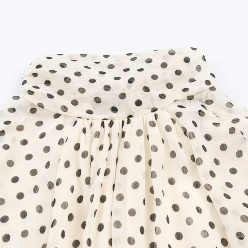 Dame Bluse Langærmet Med Høj Krave 5