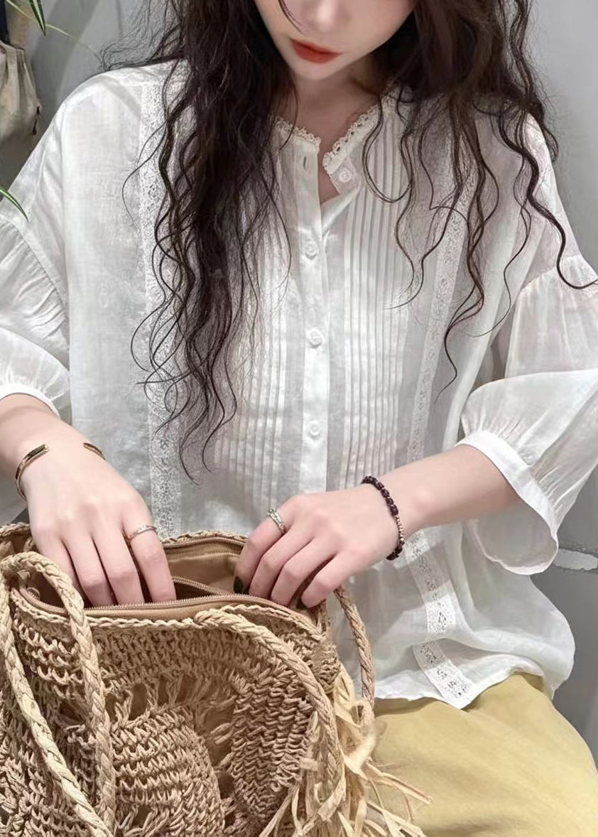 Dame Bluse Rynket Halværmet 2
