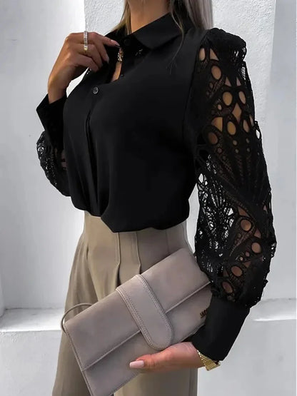Dame Bluse med Knappelukning 3