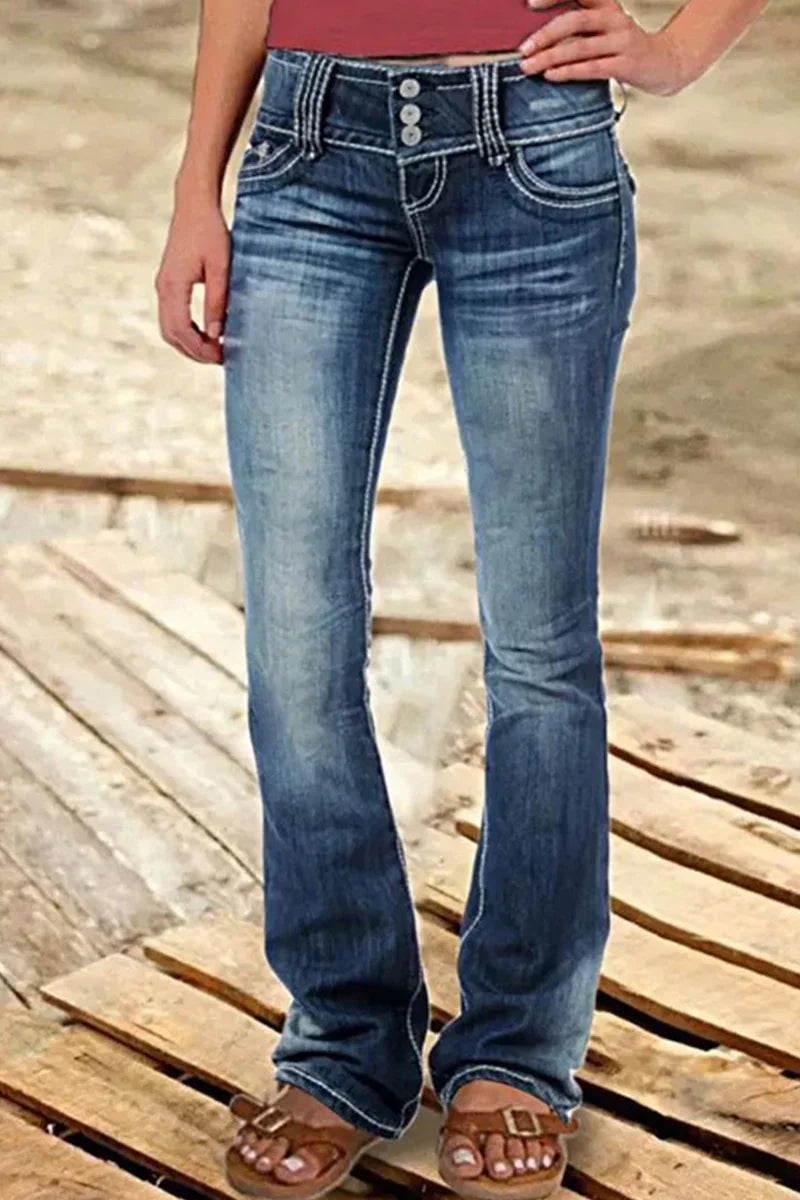 Dame Bootcut Jeans Rippede 2