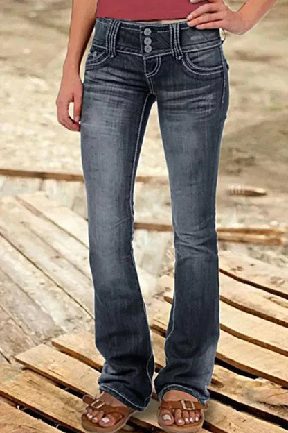 Dame Bootcut Jeans Rippede 6