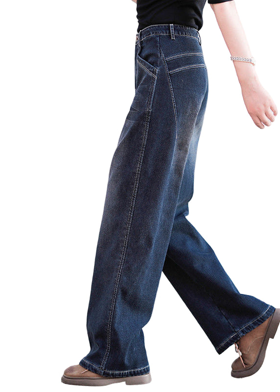 Dame Bukser Baggy Højtalje Denim 0