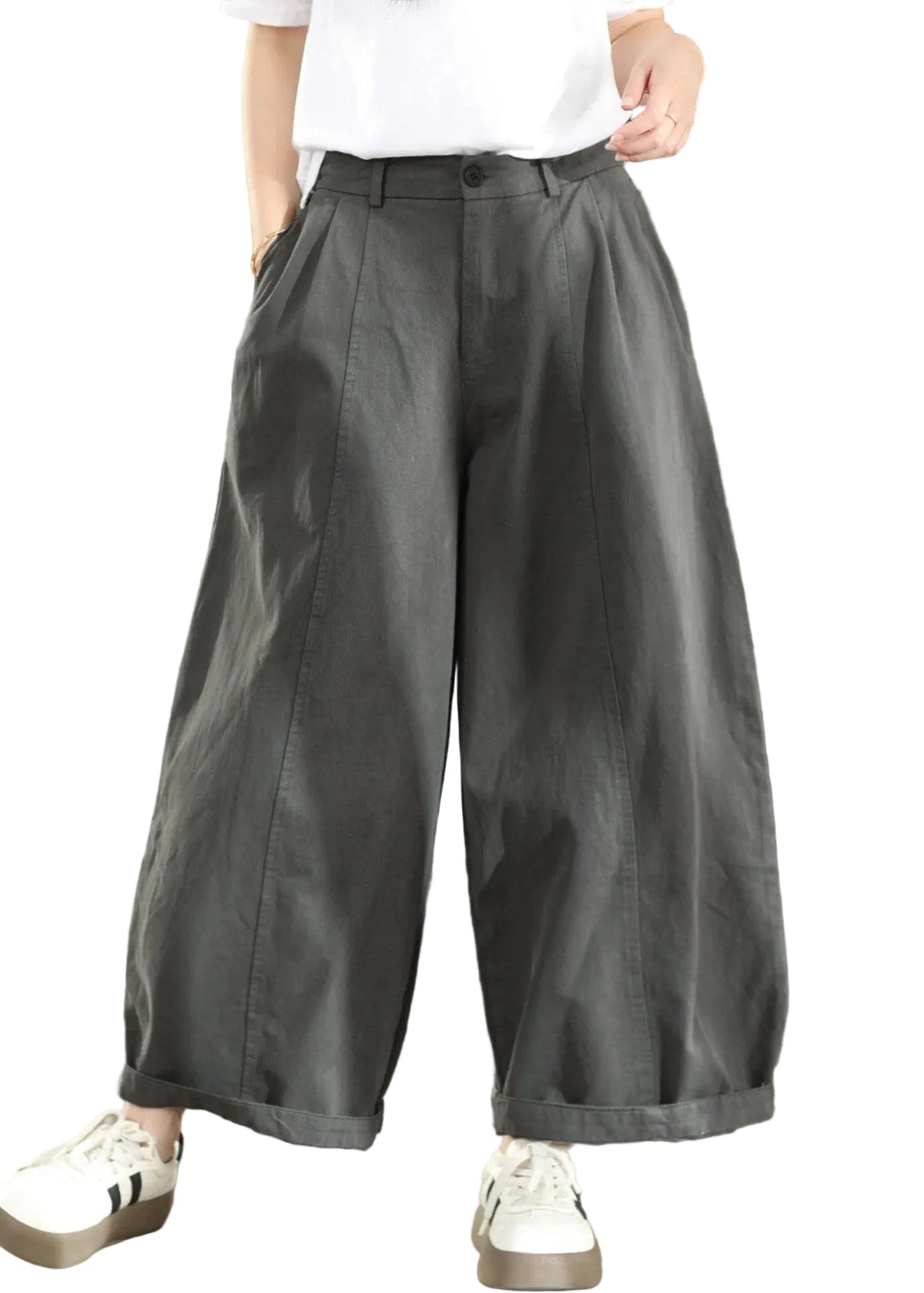 Dame Bukser Oversized med Vide Ben til Afslappet Stil 0