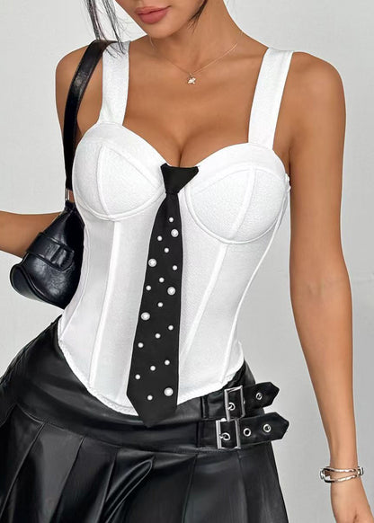 Dame Bustier Toppe Med Bindestil Moderne Design 1