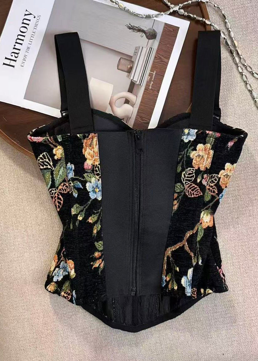 Dame Cami Tank Top med Fiskebensmønster 2