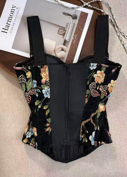 Dame Cami Tank Top med Fiskebensmønster 2