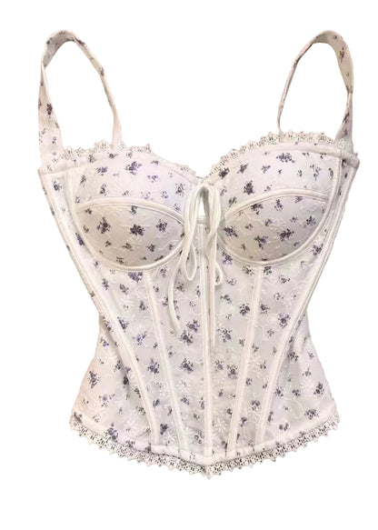 Dame Cami Tank Top med Snøreprint 0