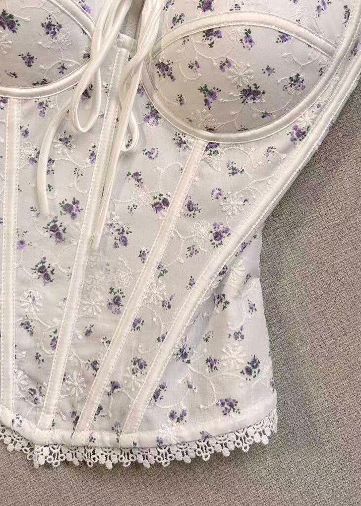 Dame Cami Tank Top med Snøreprint 4