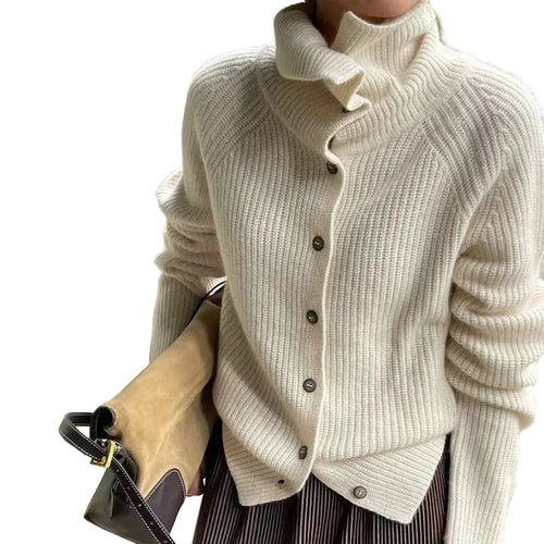 Dame Cardigan Løs Stil 0