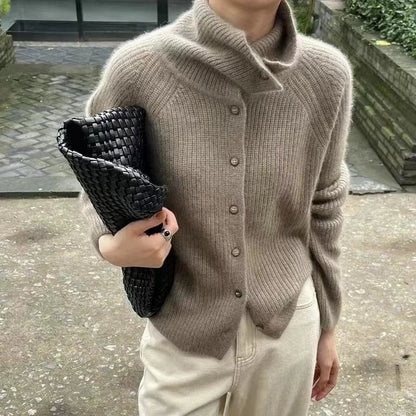 Dame Cardigan Løs Stil 1