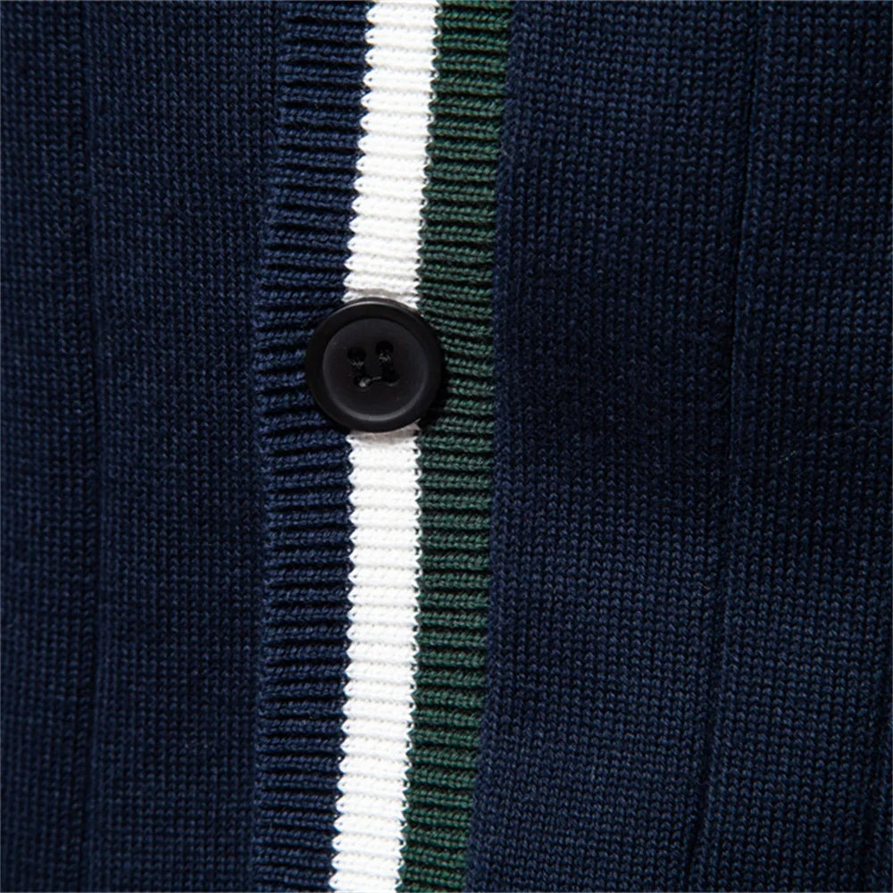Dame Cardigan V-Hals Med Enkeltradet Lukning 7