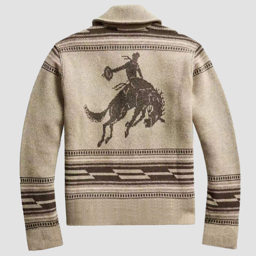 Dame Cardigan med Vestlig Flair 1