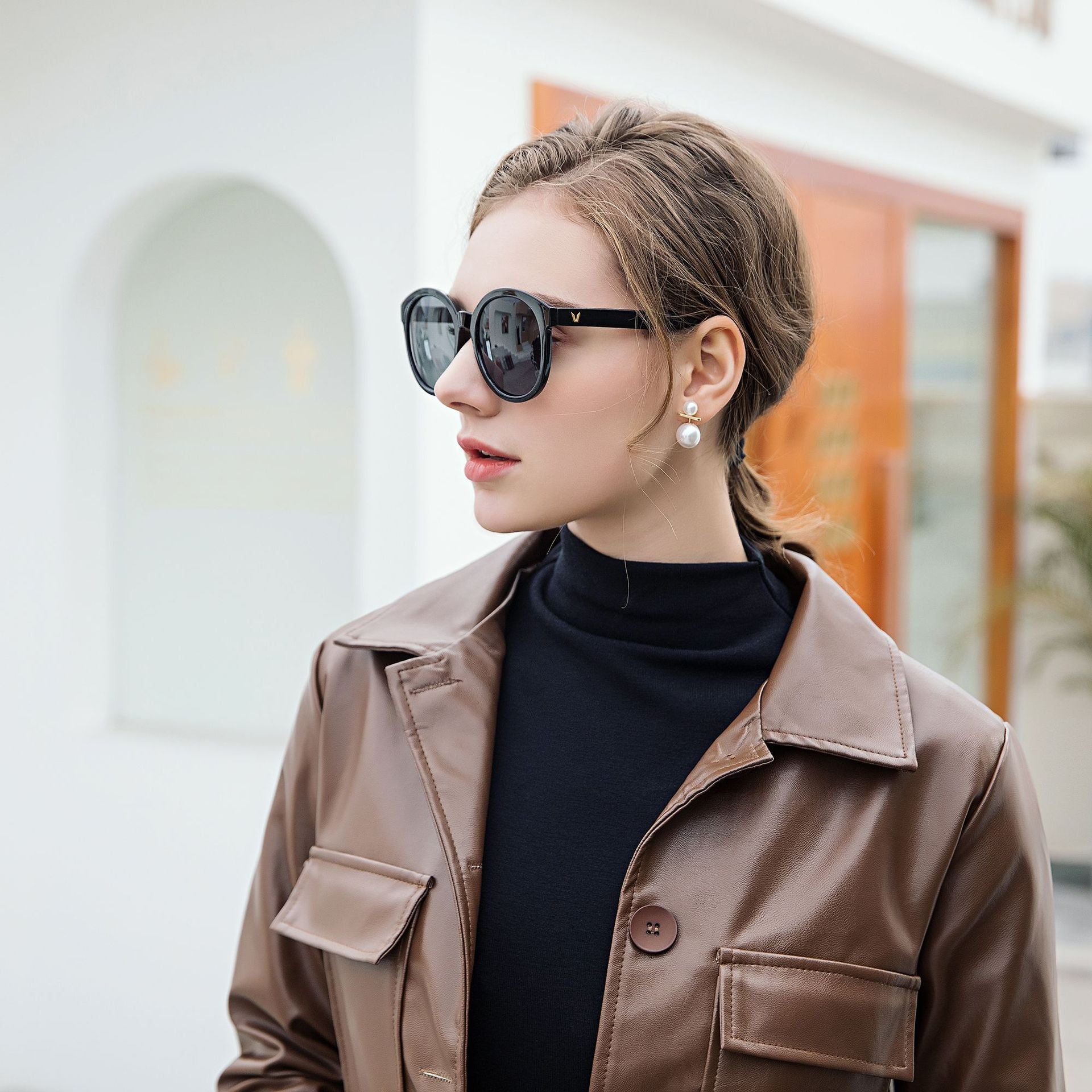 Dame Cat-Eye Solbriller Stilfuld med UV-Beskyttelse 2